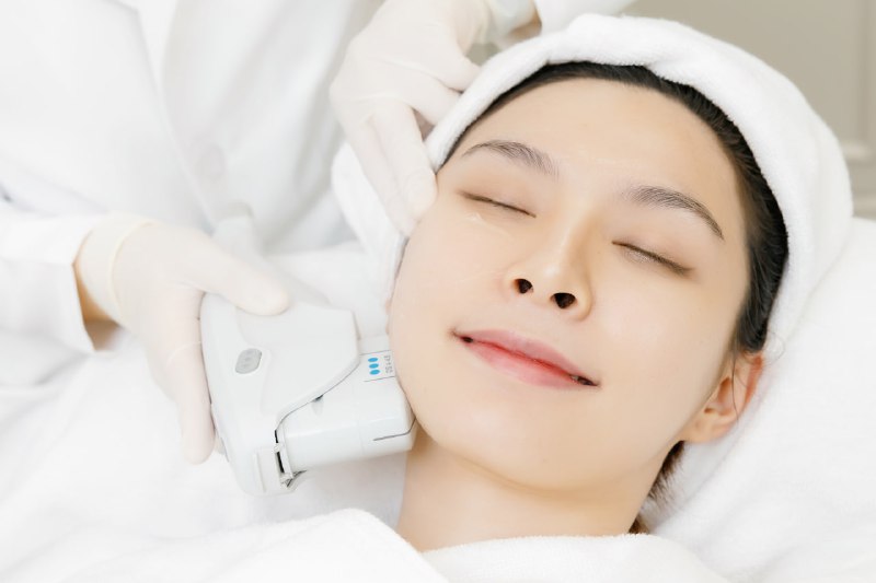 Ultherapy HIFU skin tightening treatment being performed at Yeppeun Skin Clinic in Jumeirah 2, Dubai